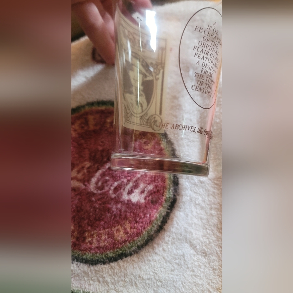 VINTAGE Coca-Cola Tiffany Style, Stained Glass Drinking Glasses/Tumblers 5(+2) - Picture 16 of 16
